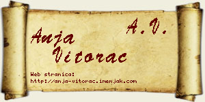 Anja Vitorac vizit kartica